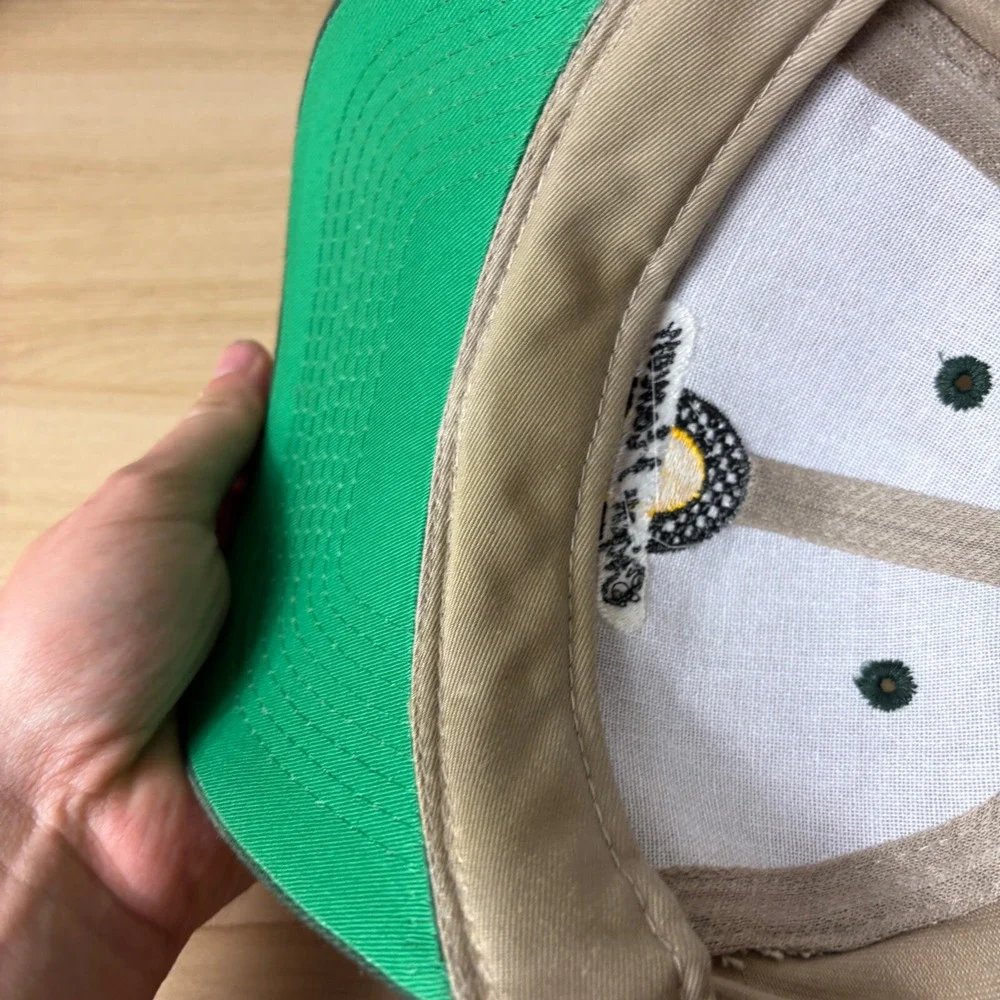 Vintage Cigar Heaven Hat Cap Strap Back Brown Green Adjustable